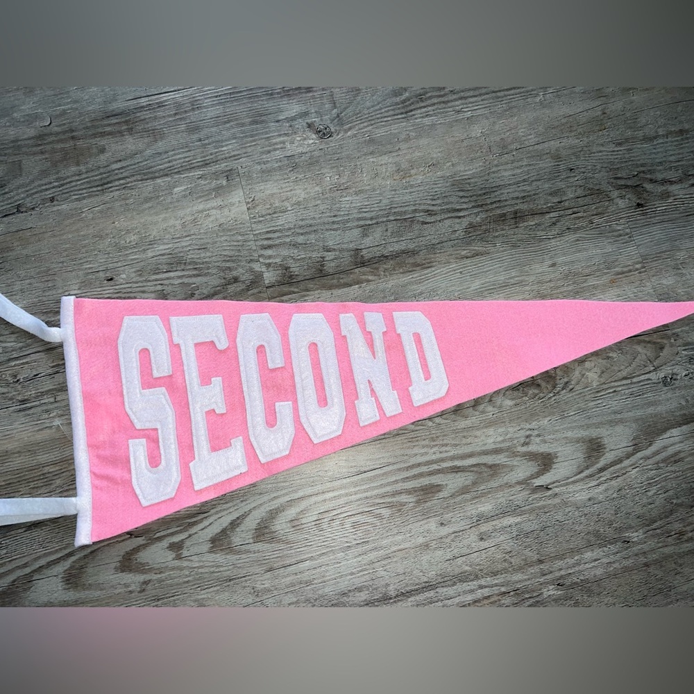 TBBC Back to School Pink Pennant Second Grade